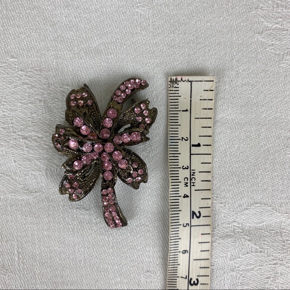 Vintage Pink Palm Tree Brooch - Picture 6 of 6